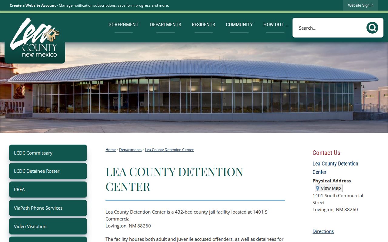 Lea County Detention Center contact details for Harding County release records